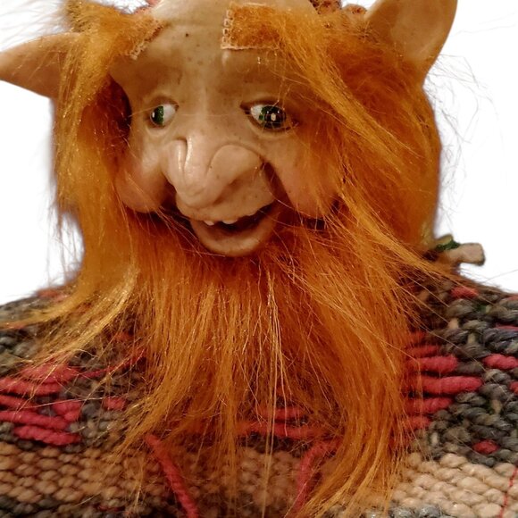 Epifanio – Handcrafted Andean Goblin with Fiery Beard & Traditional Poncho, Gift - Picture 1 of 3